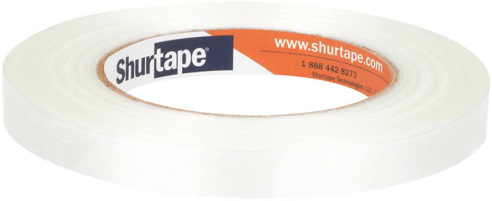 GS 490 Economy Grade Reinforced Strapping Tape - White - 4.5 mil - 12mm x 55m -