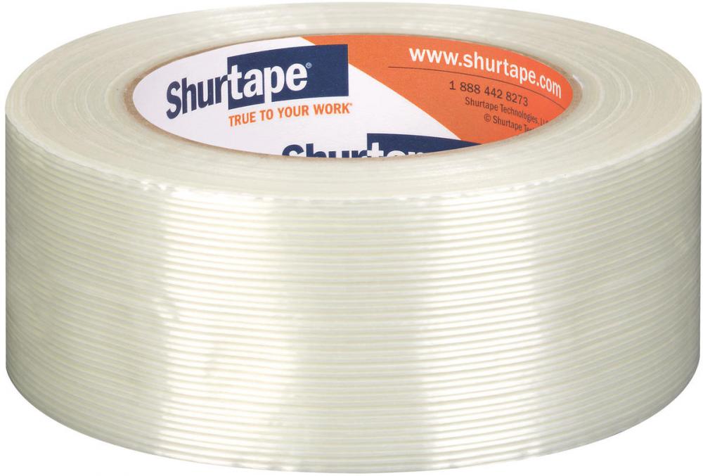 GS 490 Economy Grade Reinforced Strapping Tape - White - 4.5 mil - 48mm x 55m -