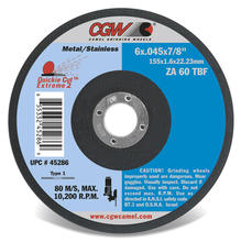 CGW Abrasives 45152 - Super Quickie Cut Reinforced Cut-Off Wheels
