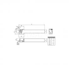 Guhring 9253510120330 - Square shank holder straight, external machining, without IC