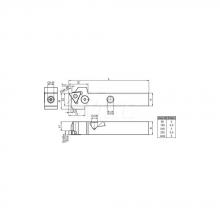 Guhring 9253720120260 - Square shank holder straight, external machining, IC adjustable