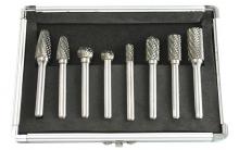Sowa Tool 172986 - 8pc 1/4" Shank Double Cut Solid Carbide Burr Set