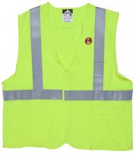 MCR Safety FRMCL2LX4 - MCR Safety FRMCL2LX4 Lime, Cl2, Fr Modacrylic Vest, X4