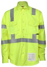 MCR Safety S1CL3LX4 - MCR Safety S1CL3LX4 FR Hi-Vis Class 3 Long Sleeve Work Shirt
