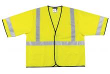 MCR Safety VCL3SLX4 - MCR Safety VCL3SLX4 Lime Green, Class 3, Economy Vest