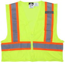 MCR Safety VWCCL2LFRX4 - MCR Safety VWCCL2LFRX4 Value,Class 2, Mesh,LF,4 1/2 Org/Silv X4