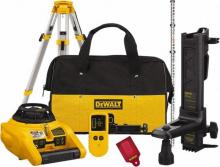 DEWALT DW074KDT - DEWALT Heavy-Duty Self Leveling Interior/Exterior Rotary Laser Wit