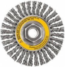 DEWALT DW49204 - DEWALT Wire Wheel, Stainless, Stringer Bead , 4-Inch X 5/8-Inch, 11 Hp, .020-Inch