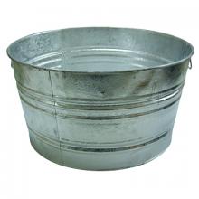 Magnolia Brush 3tub - Magnolia Brush Galvanized Round Tubs