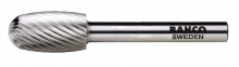 Bahco BAHHSGE1222M - 1/2" Head Diameter High Speed Steel Rotary Burrs Oval Medium Toothing