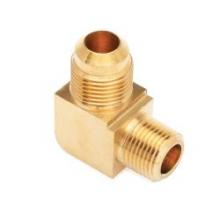Midland Industries 249X6 - MID-AMERICA FITTINGS 249 SAE 45 deg Male Flared MPT Brass 90 deg Barstock Elbow