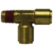 Midland Industries 71060404 - MIDLAND INDUSTRIES 710 Push-In Tube MPT 1/4 in Push-In Tube Brass Run Tee
