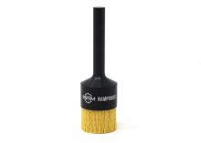 Brush Research Manufacturing AEB112100120 - BRM AEB11234120 NAMPOWER End Brush, 1.500” Diameter, 5.250" OAL, 120 Grit, Ceramic Abrasive Nylo