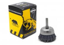 Brush Research Manufacturing BNH16AY80SC - BRM BNH16AY80SC 1.750" Small Dia. Cup Brush, 80 Grit Silicon Carbide, .250" Shank Dia., .500