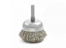 Brush Research Manufacturing BNH16D12 - BRM BNH16D12 Small Diameter Cup Brush, 1.750" Dia., .012CS, .750" Trim Length, .250" Sha