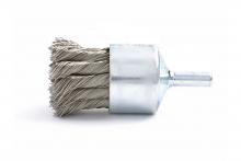 Brush Research Manufacturing BNH12S14 - BRM BNH12S14 Knotted End Brush. 1.125" Dia., .014SS, .875" Trim Length, .250" Shank Diam