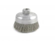 Brush Research Manufacturing BUC514 - BRM BUC514 Wire Cup Brush 5" diameter, 1" Trim Length, 5/8-11 Arbor Hole, .014 Hi-Temp Carbo