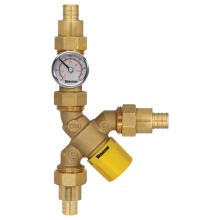 Nibco H-71203W-Y-TG - 3/4 PEX F1807 Y-TMV W/CK and TEMP GAUGE