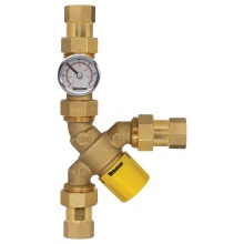 Nibco H-72202W-Y-TG - 1/2 FIP Y-TMV W/CK and TEMP GAUGE