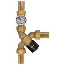 Nibco H-75274W-Y-TG - 1 SWT Y-TMV W/CK and TEMP GAUGE - 176 MAX