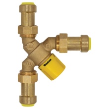 Nibco H-76203W-Y - 3/4 PSH LF BR Y-TMV W/CK